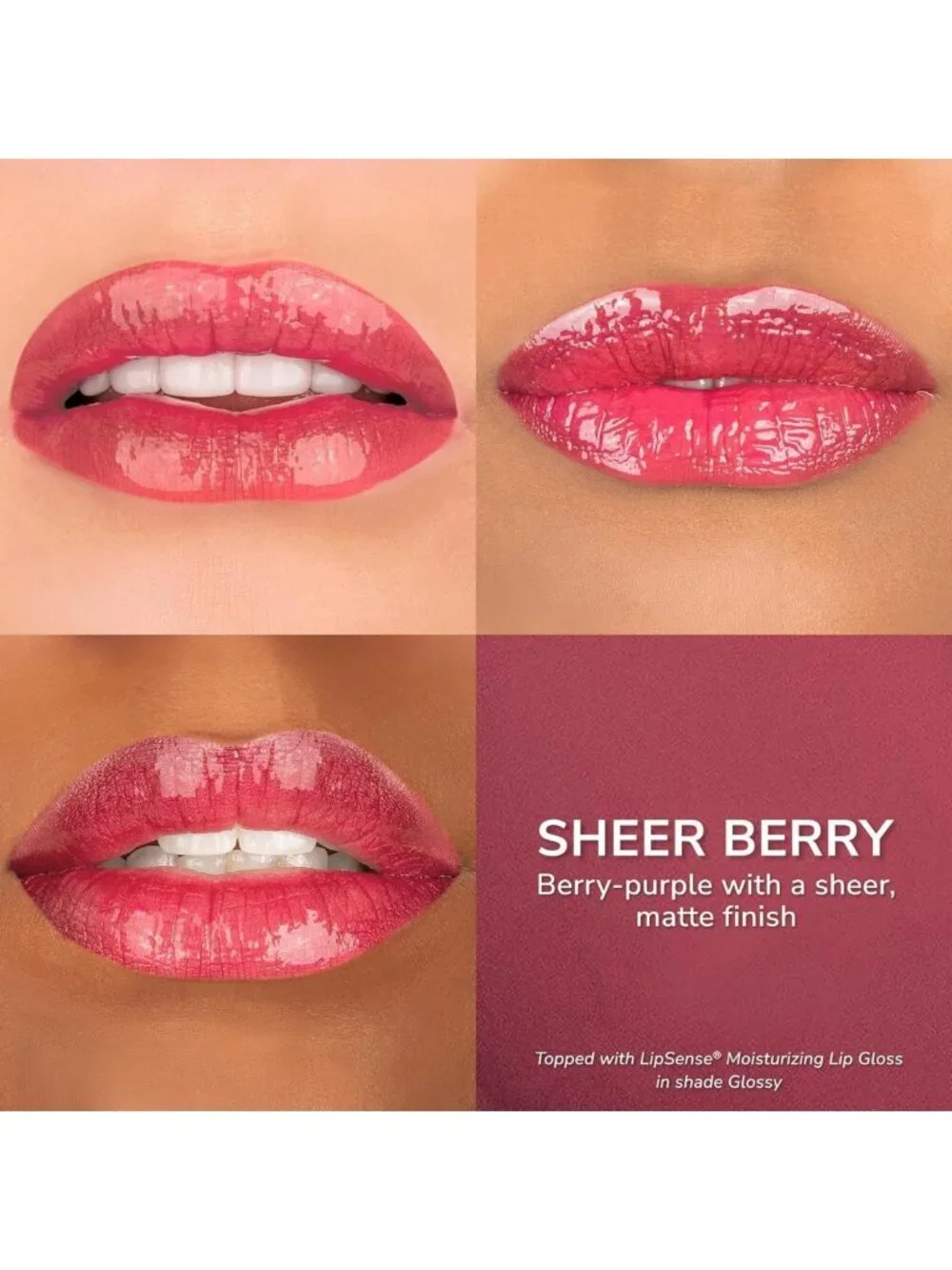 Long-Lasting Liquid Lip Color in Sheer Berry - Waterproof, Kiss-Proof, Vibrant